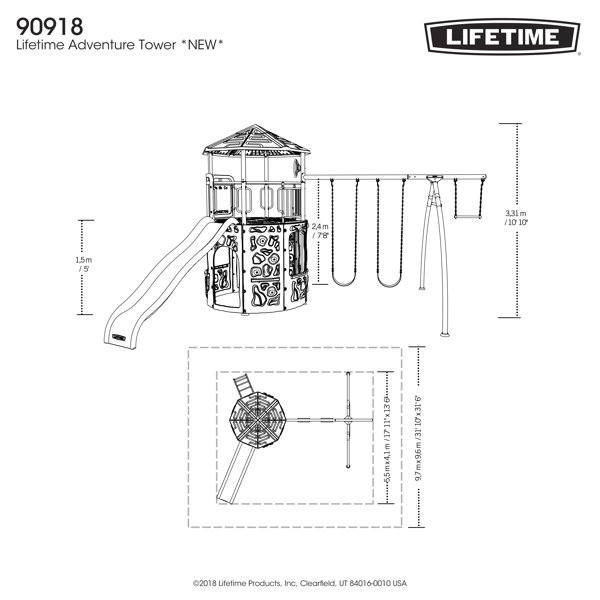 Lifetime Adventure Tower Swing Set & Reviews Wayfair.ca
